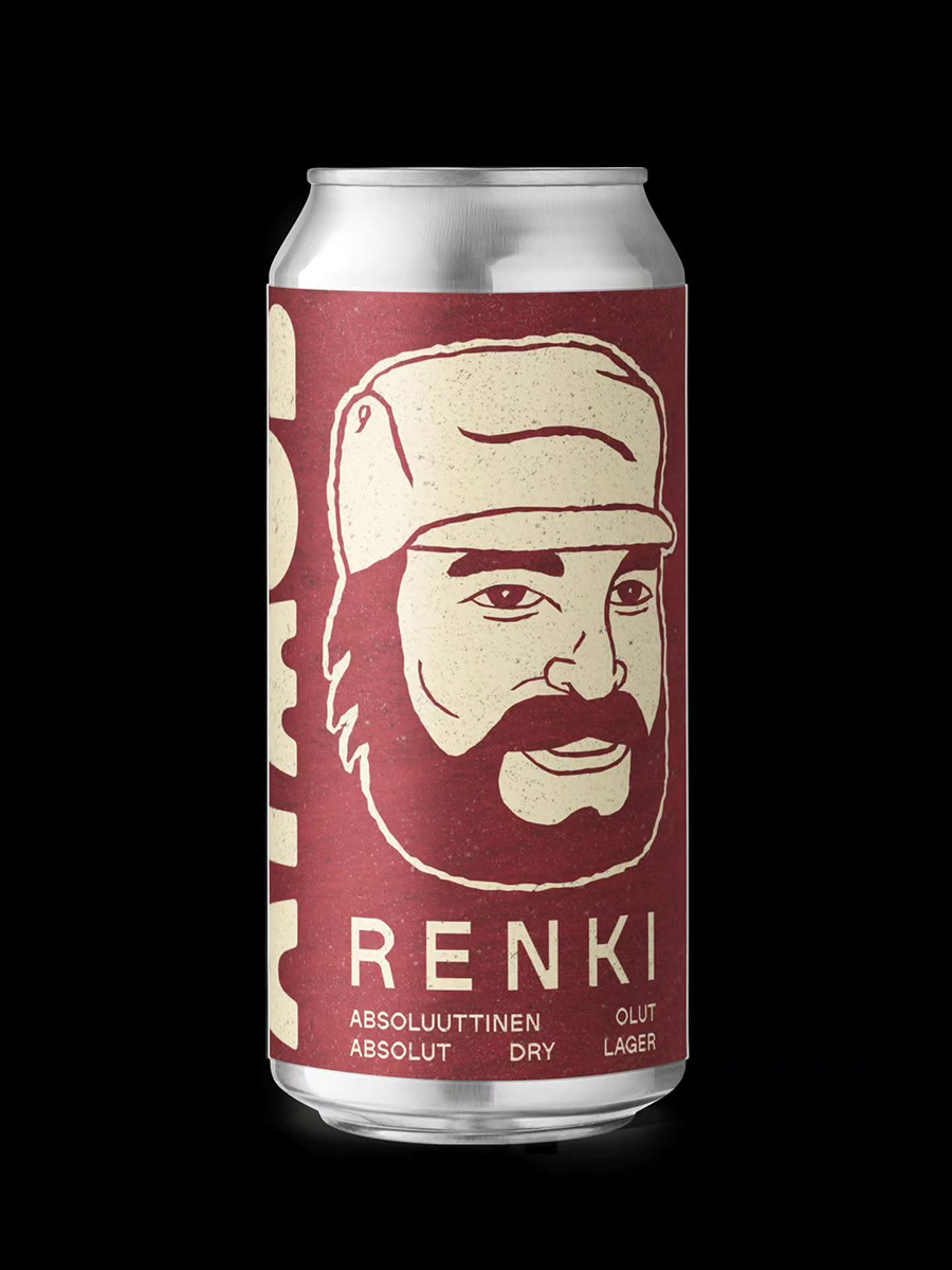 [Puna-etikettinen Renki-olut]